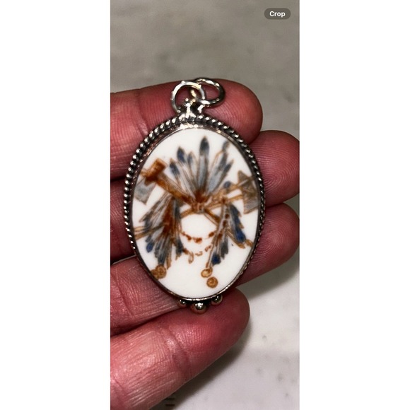 VJR Jewelry - Jacquiline Smiley JSVR 925Silver Hand Painted Porcelain Native American Inspired